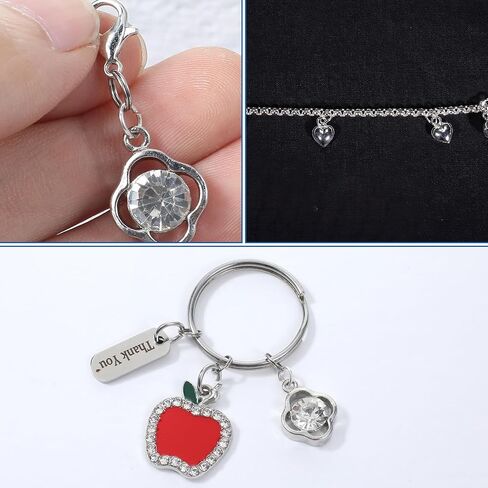 Sibba 200 Pcs Split Jump Rings for Keychains Double Loops Metal Key Rings Small Connectors Stainless Steel Jump Rings Findings Silver Keychain for Jewelry Making Necklaces Bracelets DIY(6MM) in Saudi Arabia