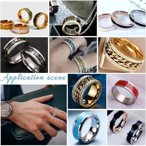 UNICRAFTALE Ring Core Blank Narrow Stainless Steel Grooved Finger Ring Round Finger Ring Settings for Inlay Handmade Ring Wedding Ring Jewelry Making Gift in Saudi Arabia