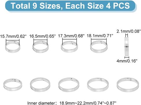 UNICRAFTALE Ring Core Blank Narrow Stainless Steel Grooved Finger Ring Round Finger Ring Settings for Inlay Handmade Ring Wedding Ring Jewelry Making Gift in Saudi Arabia