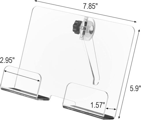 حامل كتب الطبخ الأكريليك من بيوتي فلاير، حامل كتب القراءة مع ارتفاع قابل للتعديل، حامل حامل قابل للطي لعرض كتب الطبخ والأجهزة اللوحية، مثالي للمطاعم والمطبخ والطاولة (الحامل فقط) in Kuwait