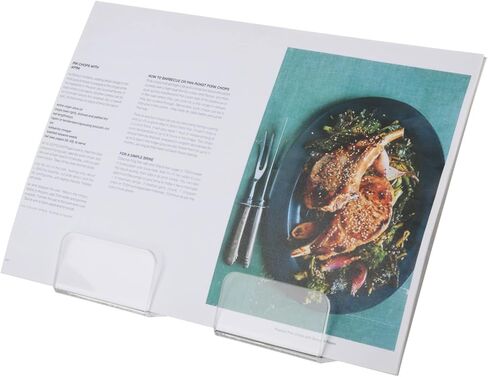 حامل كتب الطبخ الأكريليك من بيوتي فلاير، حامل كتب القراءة مع ارتفاع قابل للتعديل، حامل حامل قابل للطي لعرض كتب الطبخ والأجهزة اللوحية، مثالي للمطاعم والمطبخ والطاولة (الحامل فقط) in Kuwait