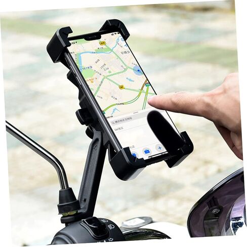 Adjustable Motorcycle Phone Holder Mount Upgraded Handlebar Clamp Secure Scooter Phone Clip Compatible with S22 Ultra and More in Kuwait