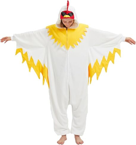 White Chicken Onesie White Chicken Costume Cosplay Thanksgiving Hooded Halloween Christmas Costumes Party in Saudi Arabia