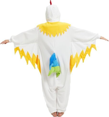 White Chicken Onesie White Chicken Costume Cosplay Thanksgiving Hooded Halloween Christmas Costumes Party in Saudi Arabia