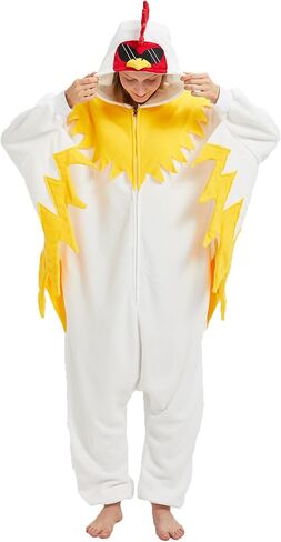 White Chicken Onesie White Chicken Costume Cosplay Thanksgiving Hooded Halloween Christmas Costumes Party in Saudi Arabia