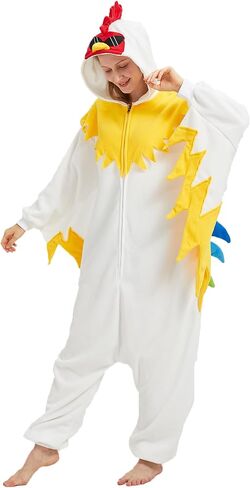 White Chicken Onesie White Chicken Costume Cosplay Thanksgiving Hooded Halloween Christmas Costumes Party in Saudi Arabia