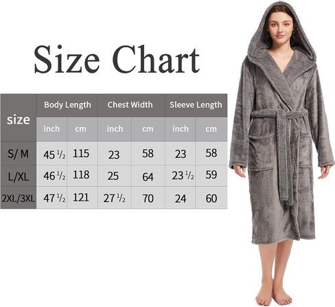 Womens Hooded Robe,Plush Fleece Soft Robe for Women,Cozy Warm Bathrobe,Spa robe With Pockets in Saudi Arabia