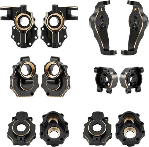 TRX4 Brass Counterweight Black Coating Portal Axle Housing for 1/10 RC Crawler TRX6 TRX4 Upgrade Parts (8 in 1 Set) in Saudi Arabia