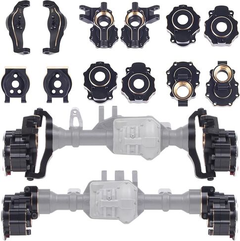 TRX4 Brass Counterweight Black Coating Portal Axle Housing for 1/10 RC Crawler TRX6 TRX4 Upgrade Parts (8 in 1 Set) in Saudi Arabia