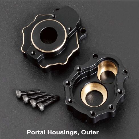 TRX4 Brass Counterweight Black Coating Portal Axle Housing for 1/10 RC Crawler TRX6 TRX4 Upgrade Parts (8 in 1 Set) in Saudi Arabia