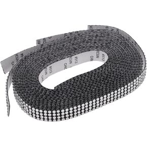 Car Door Edge Guards Strips Kit Anti-Scratch 35.43"x0.47" Car Bling Door Guard Crash Bumper Strip Bling Rhinestone Black White
