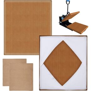 Scettar 2 Pcs 16 x 20" Wrap Cover for Teflon Heat Press Platen and 2 Pcs 16 x 20" Teflon Sheets for Heat Press, Heat-Resistant Non-Stick and Reusable for Protect The Sublimation Heat Press Platen