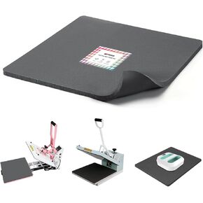BetterSub Silicone Heat Press Mat 12''x15'', Heat Press Machine Pad Resistant Fireproof 0.3inch Thickness, Double Sided Easy Washable Press Mat for Vinyl HTV Ironing Insulation Transfer Crafting