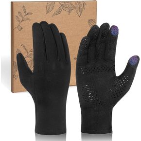 RIGWARL Lightweight Glove Liners, Touch Screen Ski Gloves Mittens Liners with Silicone Strips, Anti-Slip Winter Warm Running Cycling Hiking Driving Texting Gloves for Early Winter, Spring Or Fall