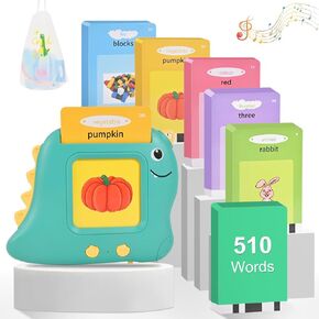 Talking Flash Cards with 510 Sight Words for Toddlers, Montessori Learning Toys for Toddler 1-3 2-4, Toddler Toys for Boys Girls 2 3 4 5 6 Year Old Kids Gifts, Autism Sensory Speech Therapy Toys