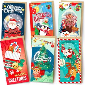 Christmas Money Cards, 20 Pack Money Christmas Cards with Envelopes, Christmas Money Holders for Cash, Checks, or Gift Cards, Christmas Card Money Holders & Envelopes, Xmas Money Cards with Envelopes