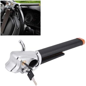 Car Steering Wheel Lock, Folding Car Steering Wheel Anti-Theft Security 3-Direction Lock with 2 Keys, Steering Wheel Anti-Theft Locking Devices, Black