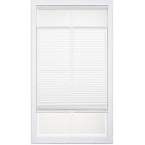 DEZ FURNISHINGS Cordless 1" Light Filtering Top Down Bottom Up Cellular Shade, 70"W x 64"H, White