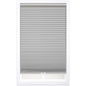 DEZ FURNISHINGS Cordless 1.5" Blackout Cellular Shade, Energy Saver, 69.5" W x 36" H, Gray Cloud