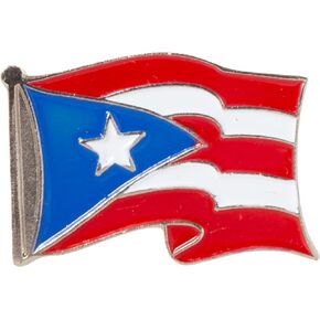 Artisan Owl Puerto Rico Flag Lapel Hat Pin