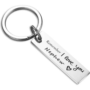NBGRLVS Remember I Love You Best Keychain Jewelry Gift Idea for Her Him Friend and Family Member (Nephew)