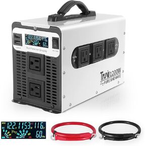 2024 Upgraded 3000W Pure Sine Wave Inverter with LED Smart Monitor Power Inverter 12V to 110V Solar Inverter for Home RV Truck Off-Grid Battery Inverters