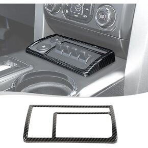 Voodonala for Ford F150 Raptor 2009-2014 Center Console AUX Control Panel Cover Compatible with Ford F150 Raptor 2009-2014(ABS,Carbon Fiber Black)