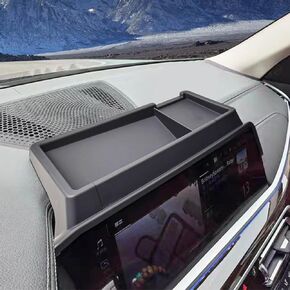 Dashboard Storage Organizer Tray Compatible with 2019-2022 BMW X5 G05/ X7 G07 & 2020-2022 X6 G06 Accessories, Dash Board Storage Tray Behind Screen Armrest Container Box Divider Dash Mounted