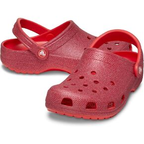 Crocs Unisex Classic Clog - Glitter Cherry Red Mens 5, Womens 7 Medium