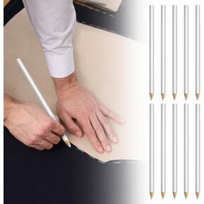 White Sewing Fabric Pencils Quilting Pencil Chalk Tailor Mark White Pencils Bulk Dressmaker's Fabric Chalk Pencils 10pcs