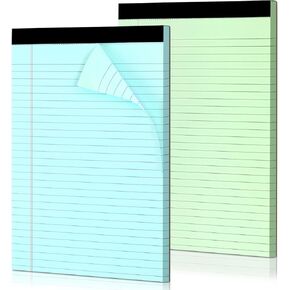 2 Pack Legal Pads Refills Note Pads, Writing Pads 8.5 x 11 Inches, Memo Pads Lined Writing Note Pads, Letter Size Legal Pad Wide Ruled Lined Pads Legal Rule for School Office（30 Sheet per Pads）