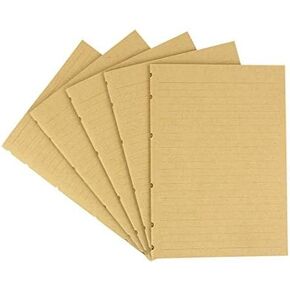 CooLeathor Leather Journal Refills, Kraft, Ruled, 120 Sheets, 5"x7"