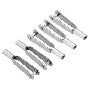 MECCANIXITY 10Pcs Metal Clevis Quick Link M2 Thread Steel Clevis Self Locking Clip Fixing Wing for RC Airplane Car Helicopter Model Replacements, 2mm x 25mm