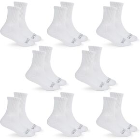Fruit of the Loom Boys Crew Socks - 8 Pairs - Cushioned, Breathable, Athletic Long Socks for Boys (Toddler/Little/Big Boys)