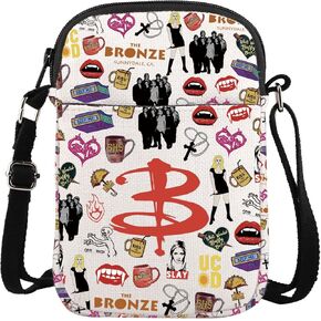 ENSIANTH BTVS Inspired Gift Vampire Slayer Movie Lover Crossbody Bag Buffy Vampire Fans Gift BTVS Merch Vampire Messenger Bag