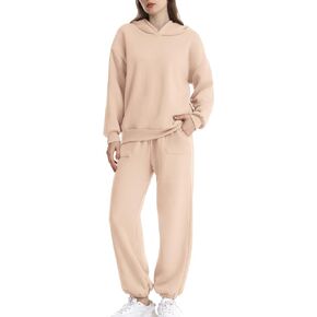Womens 2 Piece Outfits Long Sleeve Hoodie Sweatsuits Sets Comfortable Women Fall Fashion Track Suits With Pockets