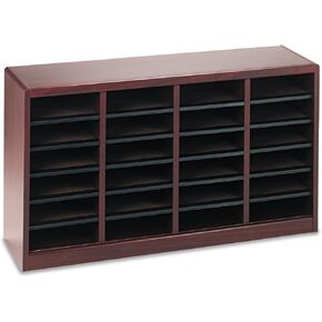 Safco Products 9311MH E-Z Stor Wood Literature Organizer, 24 Compartment, Mahogany