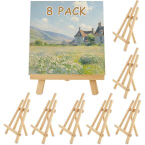 8 عبوات من الحوامل الخشبية مقاس 11 بوصة، حامل حامل للوحات الرسم والفنون والحرف اليدوية، حوامل الطاولة لعرض حامل لافتة صور قماشية محمولة in Kuwait