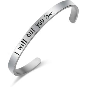 Melix Home Cosmetology Graduation Gift 2022 I Will Cut You Bracelet Gifts For Hairdresser Stylist Cosmetology Student
