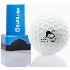 Ball Badge - Golf Ball Stamp, Self-Inking Golf Ball Stamper, Golf Ball Marker, Reusable Golf Ball Marking Tool to Identify Golf Balls, Reusable Ink Stamp for Golf Balls (Shooter)