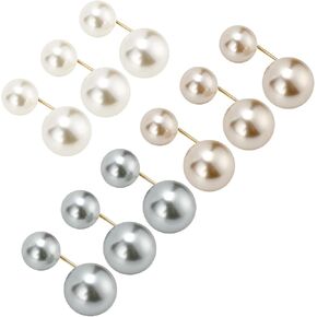 9 Pack Pearl Brooch Pins Anti-Exposure Neckline Pins Tops Decoration Pins for Clothing Sweater Broach Shirt Shawl Clips