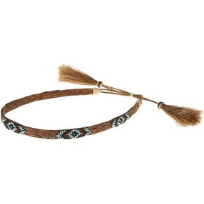 Austin Accent Inc Mens Austin Accent Horsehair 5 Strand W/Bead Hat Band Brown