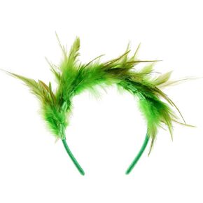 Green Fascinator Feather Headpiece Flapper Hair Hoop Cocktail Costume Party Hair Accessories for Women