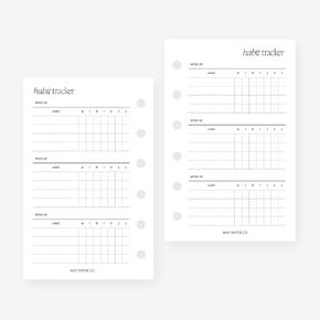 Pocket Habit Tracker Planner Insert Agenda Refill for Pocket size 6 Ring Binder 3.2 x 5