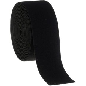 KUARTBRIC 3.5cm Black Nylon Plush Soft Elastic Band - 3Yards