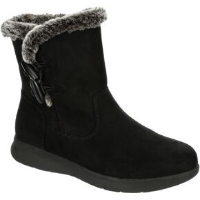 Lauren Blakwell Payton - Women's Faux Fur Lined Winter Ankle Boots with Toggle Closure