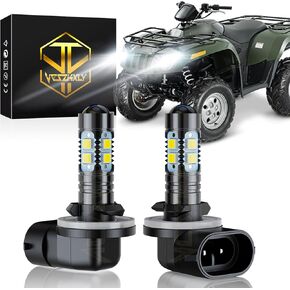 Compatible for Arctic Cat 400 500 650 700 Headlights, 886/894/881 Headlight Bulbs, 6000K Cool White, 12V 35W Bulbs Light, 300% Brightness, Plug N Play, 2-Pack
