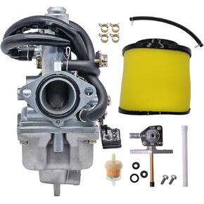 Carburetor with Fuel Tank Petcock Valve, Air Filter Fit for Honda TRX250 Recon 2000 2001，2002-2007 carb
