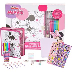 Innovative Designs Disney Minnie Mouse Keepsake Treasure Storage Box Craft Set for Girls