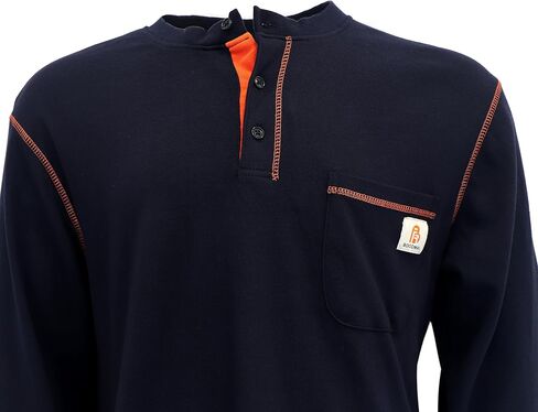 قمصان BOCOMAL FR قمصان مقاومة للهب FR T قميص NFPA2112/CAT2 7oz قمصان رجالية بأكمام طويلة مقاومة للحريق قمصان هينلي in Kuwait
